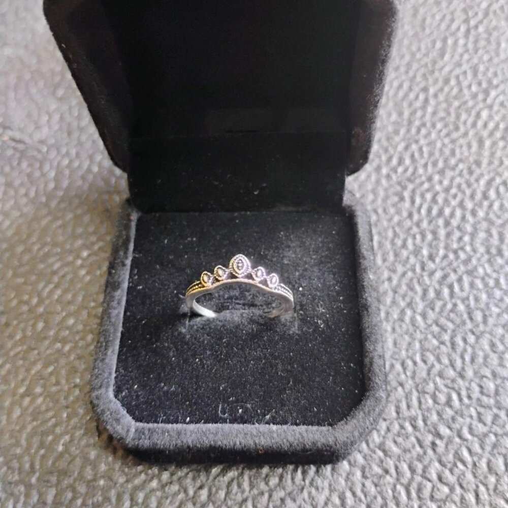 Vintage Silver Stainless Steel Unisex Retro Punk Ring Size 7